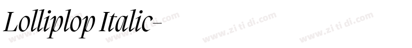 Lolliplop Italic字体转换
